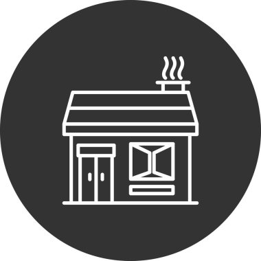 Ev. Web simgesi basit illüstrasyon