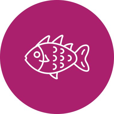 Balık simgesinin vektör illüstrasyonu