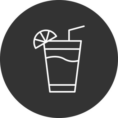 Kokteyl simgesinin vektör illüstrasyonu