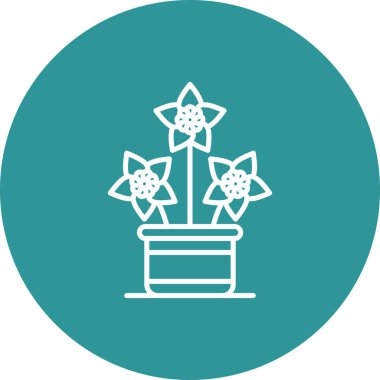 çiçek simgesi vektör illüstrasyonu