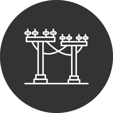 Lunapark atlıkarınca simgesi, vektör illüstrasyonu