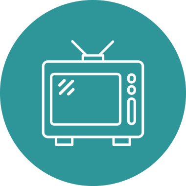 TV simgesi vektör illüstrasyonu