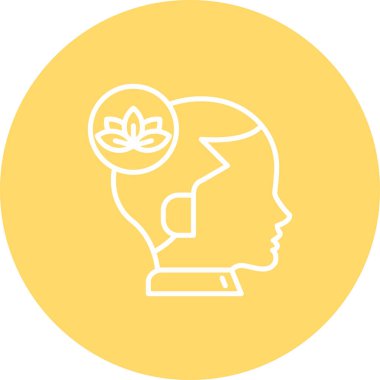 Bir çiçek simgesinin vektör illüstrasyonu