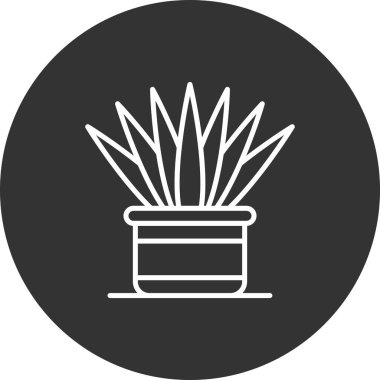 Beyaz arka plan üzerinde kaktüs işareti izole kaktüs simge vektör