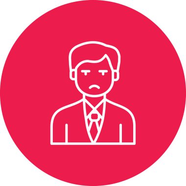 üzgün adam simgesi vektör illüstrasyonu