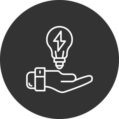 Moda olan basit biçimdeki ampul simgesi beyaz arkaplanda izole edildi