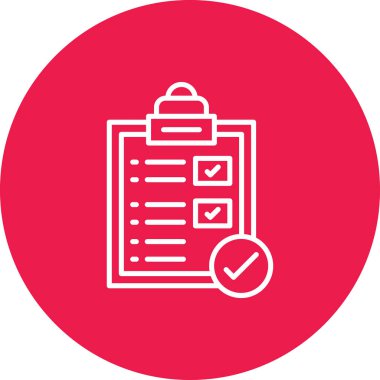 Kontrol listesi simgesi, vektör illüstrasyonu