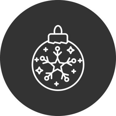 Eşsiz noel topu vektör çizgisi
