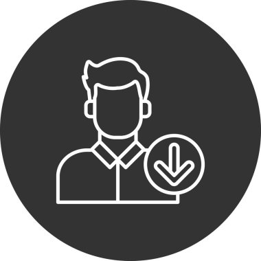 İnsan simgesinin vektör illüstrasyonu