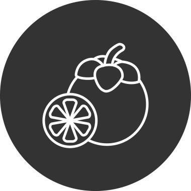 Eşsiz meyve vektör çizgisi simgesi