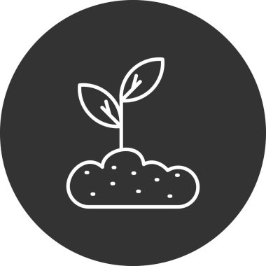 Bitki simgesinin vektör illüstrasyonu