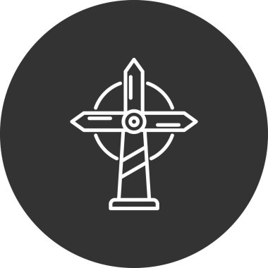 Uçak simgesinin vektör illüstrasyonu