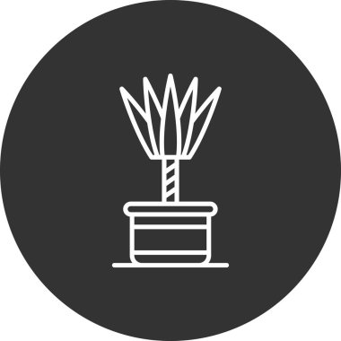 Kaktüs simgesinin vektör illüstrasyonu