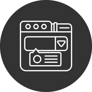 Modern simgenin vektör illüstrasyonu