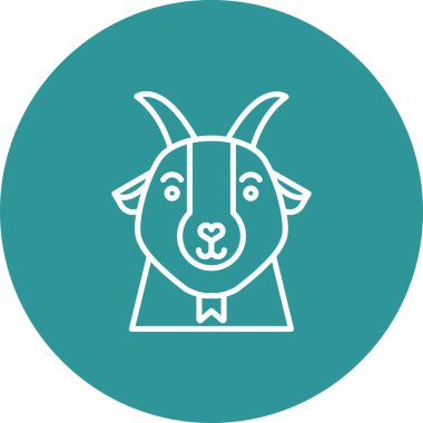 Kişisel ve ticari kullanım için keçi vektör simgesi simgesi vektör çizimi..