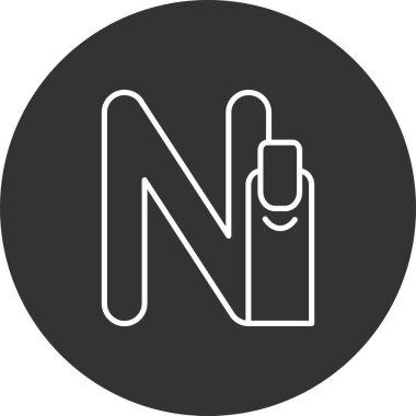 Tek bir simgenin vektör illüstrasyonu