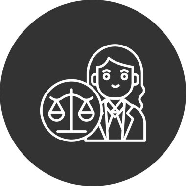 Avukat simgesi vektör çizimi