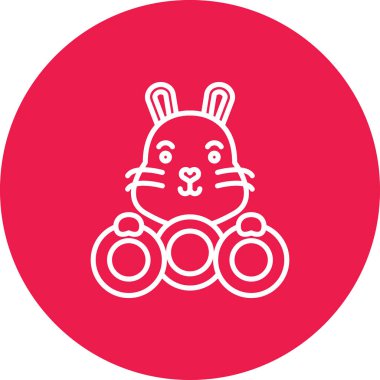 Tavşan. Web simgesi basit illüstrasyon