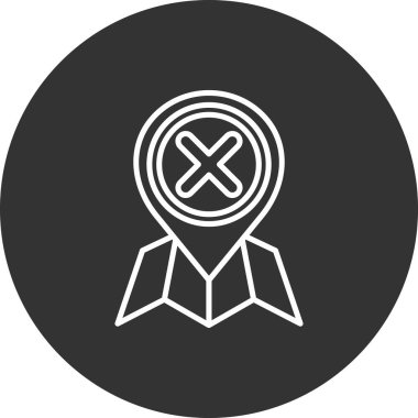 harita işaretleyici düz vektör simgesi