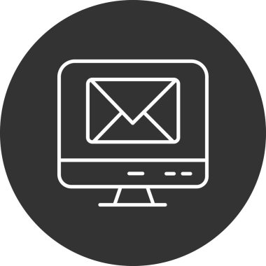 Dizüstü bilgisayar simgesi vektör çizimi