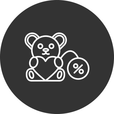 Bozuk para ile ayı, vektör illüstrasyonu