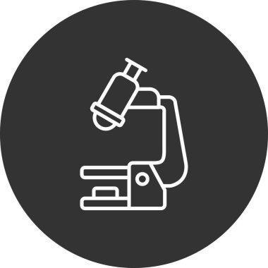 Mikroskop simgesi vektör çizimi