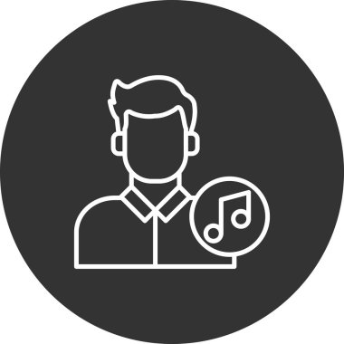 Müzik simgesinin vektör illüstrasyonu