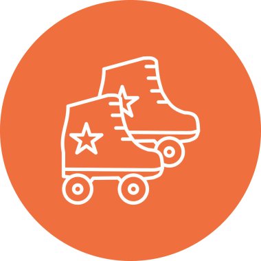 Bir paten simgesinin vektör illüstrasyonu