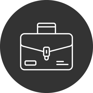 Evrak çantası simgesinin vektör illüstrasyonu