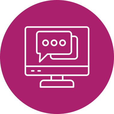 Bilgisayar ekranı. Web simgesi basit illüstrasyon