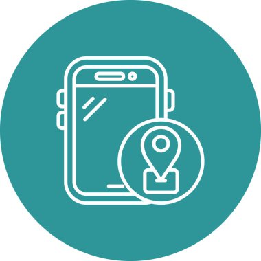 Vektör konumu simge illüstrasyonu