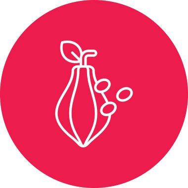 Bir mum ile kırmızı kalp ikonunun vektör çizimi.