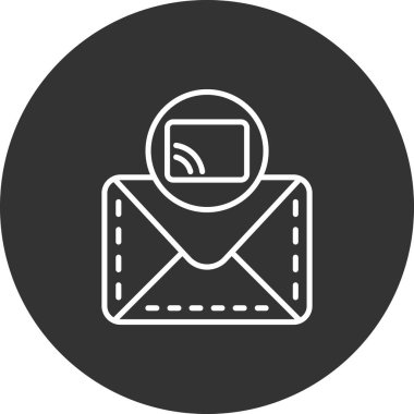 zarf simgesi vektör illüstrasyonu