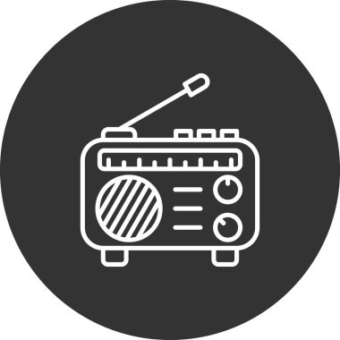 radyo simgesi vektör illüstrasyonu