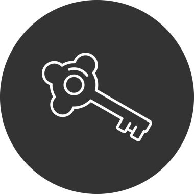 Anahtar simgesi vektör illüstrasyonu