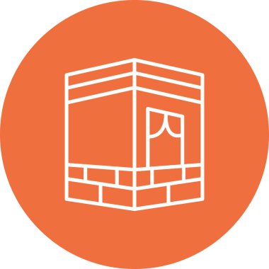 Bir bina simgesinin vektör illüstrasyonu