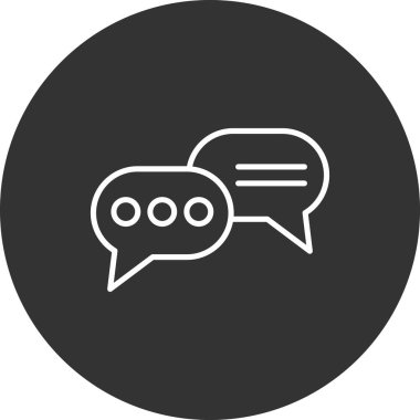 Konuşma baloncukları simgesi, vektör illüstrasyonu