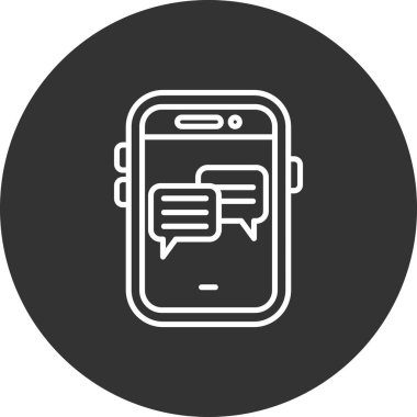 Moda tasarım biçimi arka planında sohbet mesajı simgesi