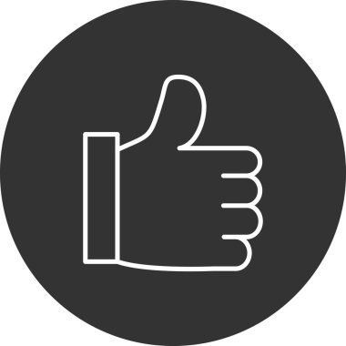 beyaz arkaplanda izole edilmiş basit bir şekilde başparmak üstü simgesi