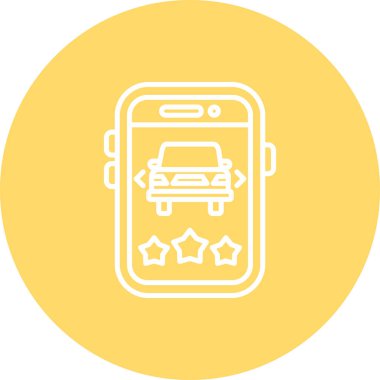 mobil taksi simgesi vektör illüstrasyonu