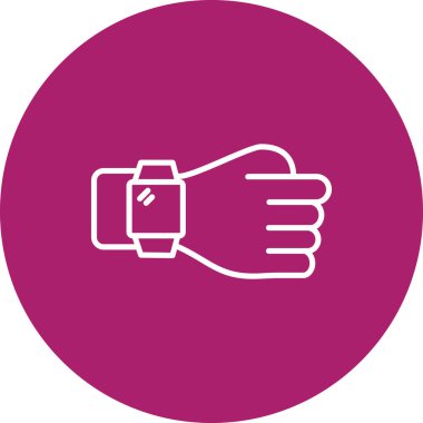 Bir saat simgesinin vektör illüstrasyonu