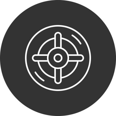 Moda biçimi izole edilmiş arkaplanda hedef simge