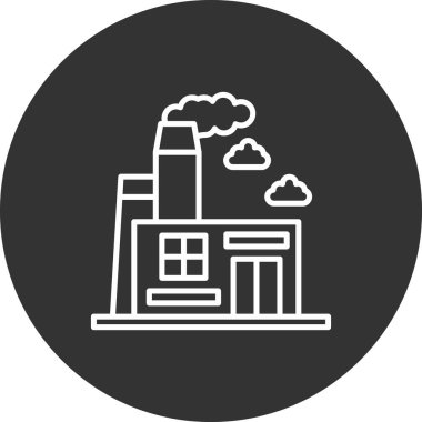 Fabrika simgesinin vektör illüstrasyonu