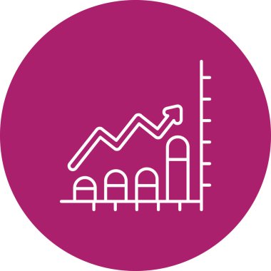 İş ve finans simgesinin vektör illüstrasyonu