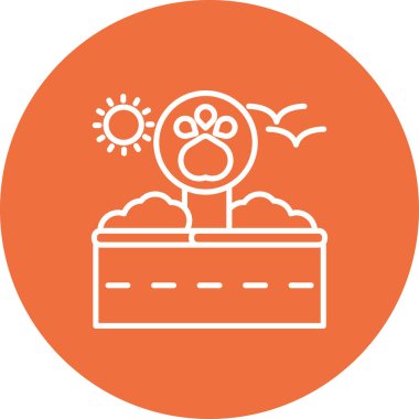 Güneş. Ağ simgesi. resimleme