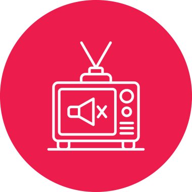 TV simgesi vektör illüstrasyonu