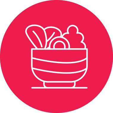 Bir kase simgesinin vektör illüstrasyonu