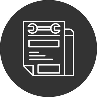 belge simgesi, vektör çizimi