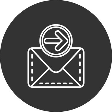 zarf e- posta simgesi. Basit resimleme