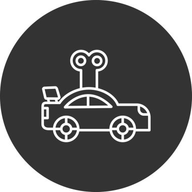 Robot simgesinin vektör illüstrasyonu